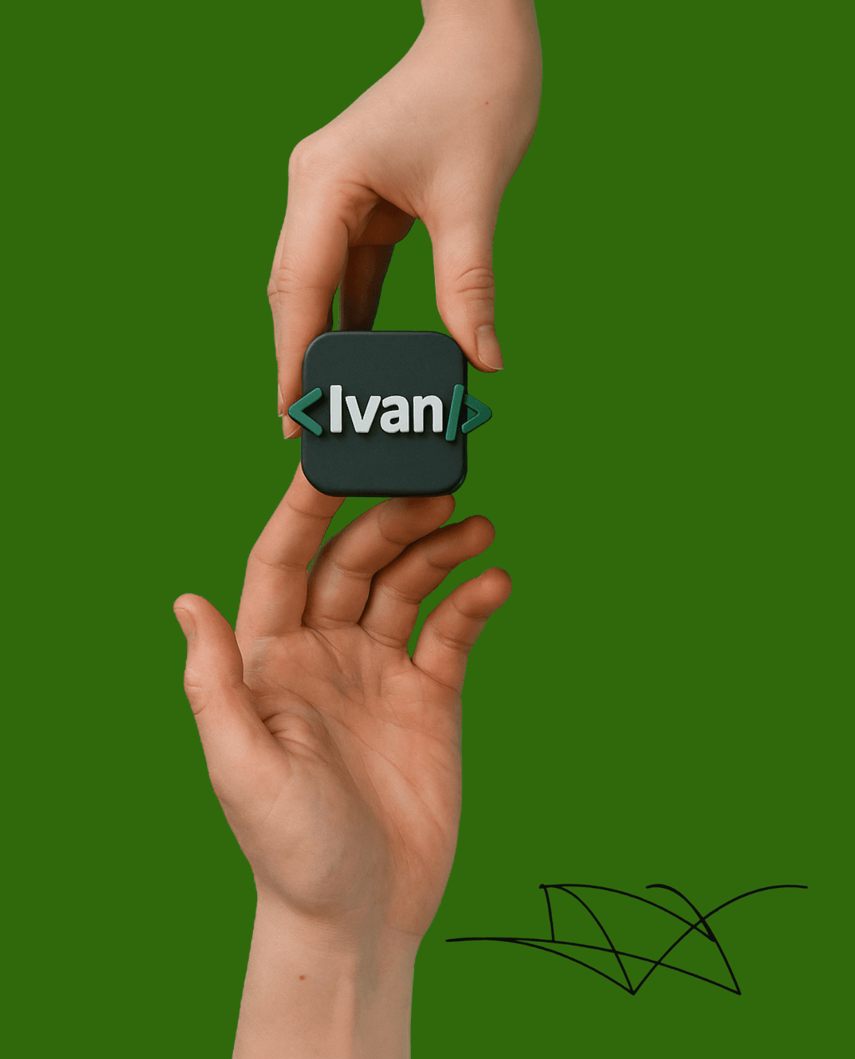 Ivan the Dev logo and signature of authenticity
